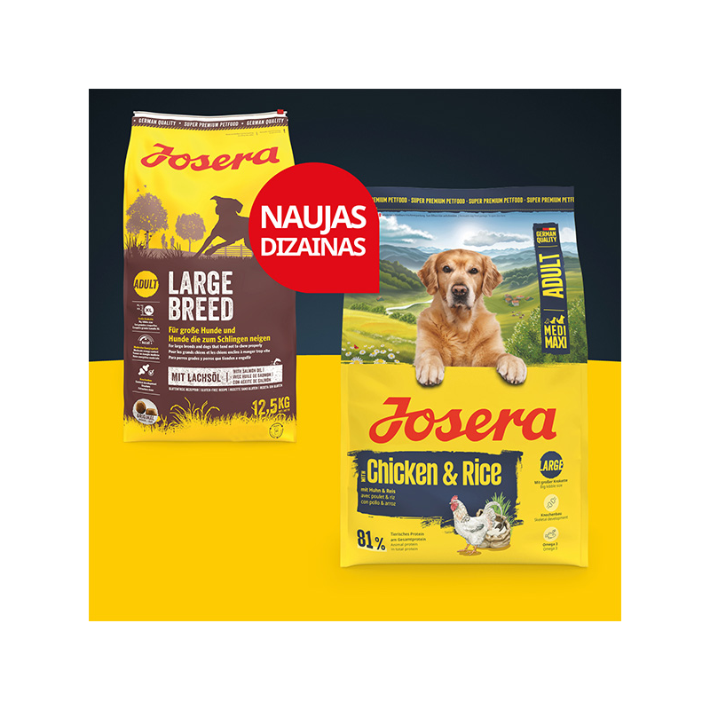 Josera Medi/Maxi Chicken&Rice sausas maistas šunims, 12,5 kg