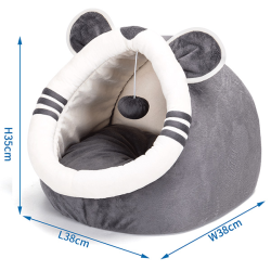 Nobleza namelis-guolis su ausytėmis katėms, 38x38x35 cm