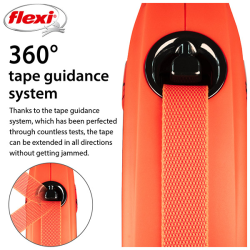 Flexi Xtreme juostinis, oranžinis pavadėlis šunims, M, 5 m