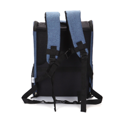 Nobleza mėlyna kelioninė kuprinė šunims ir katėms, 32x25x42 cm