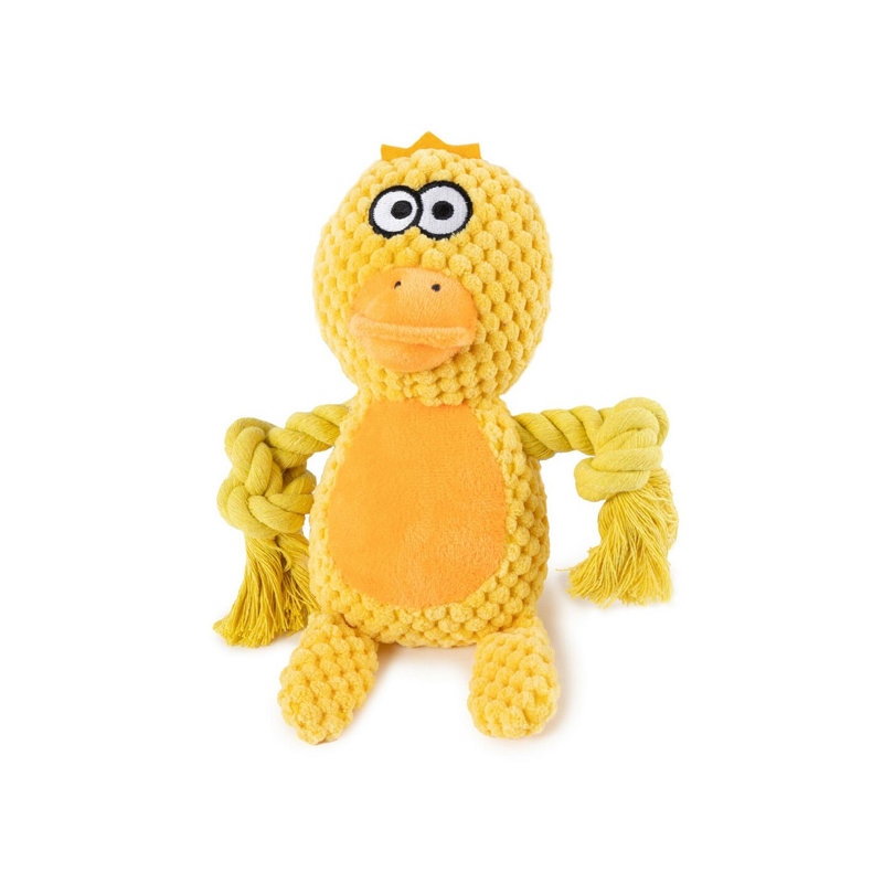 Happet geltonas pliušinis paršelis žaislas šunims, 22 cm