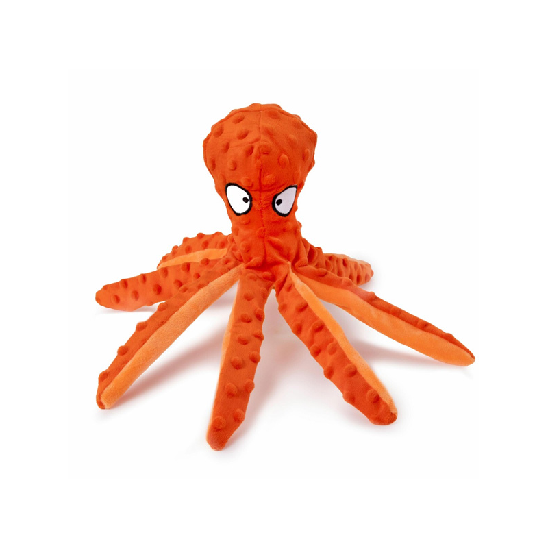 Happet oranžinis pliušinis aštuonkojis žaislas šunims, 31 cm