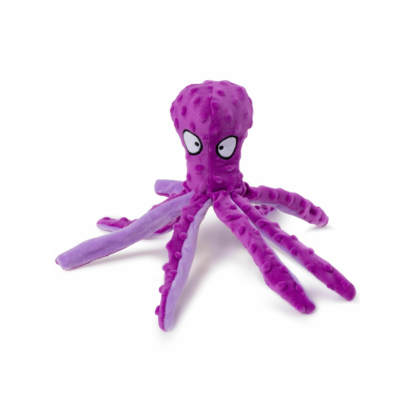 Happet violetinis pliušinis aštuonkojis žaislas šunims, 31 cm