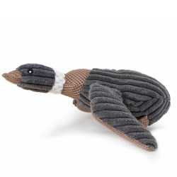 Happet pilka pliušinė antis žaislas šunims, 25 cm