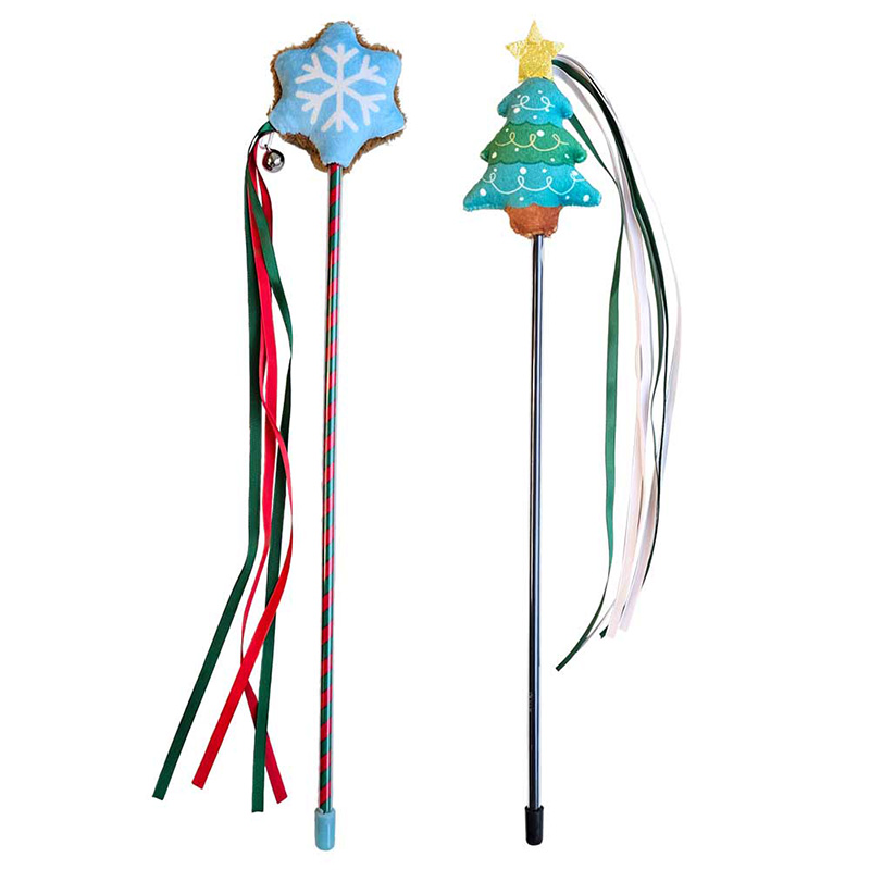 Nobby kalėdine lazdelė su pliušiniu žaislu katėms, 1 vnt.