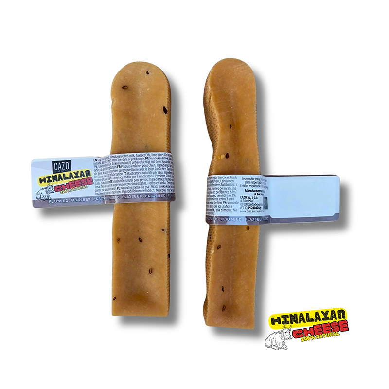 Cazo Himalajų sūrio skanėstas su linų sėmenimis šunims, M, 9–14 cm