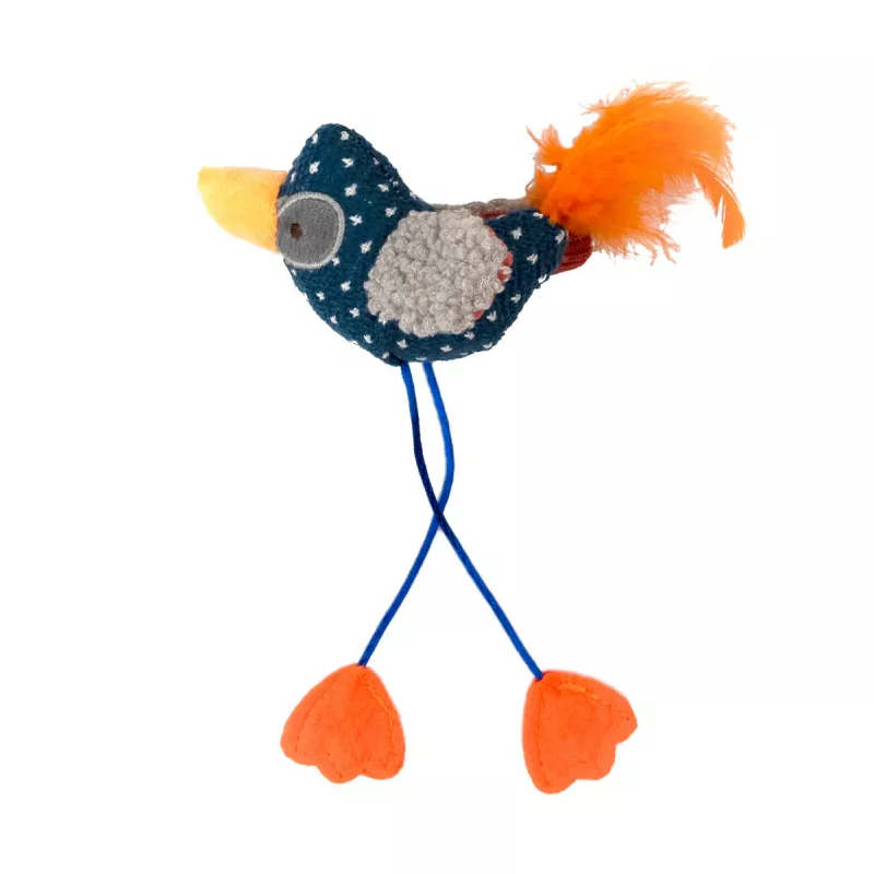 Hap paukštelis su katžole žaislais katėms, 15 cm