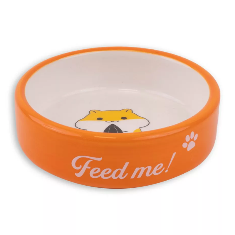 Hap keraminis oranžinis dubenėlis graužikams, 70 ml