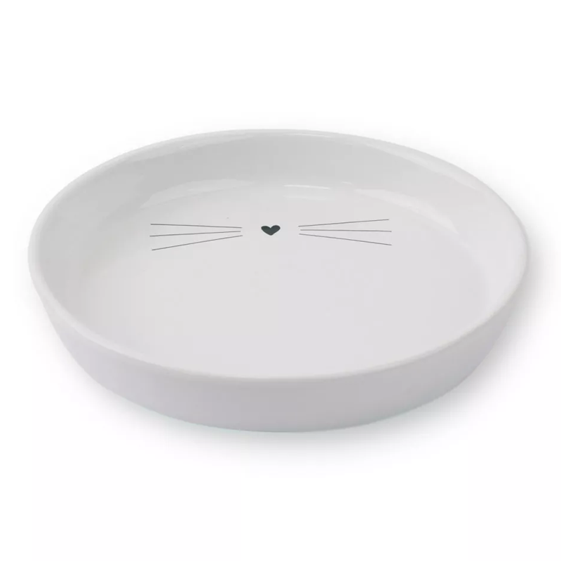 Hap keraminis baltas dubenėlis katėms, 215 ml