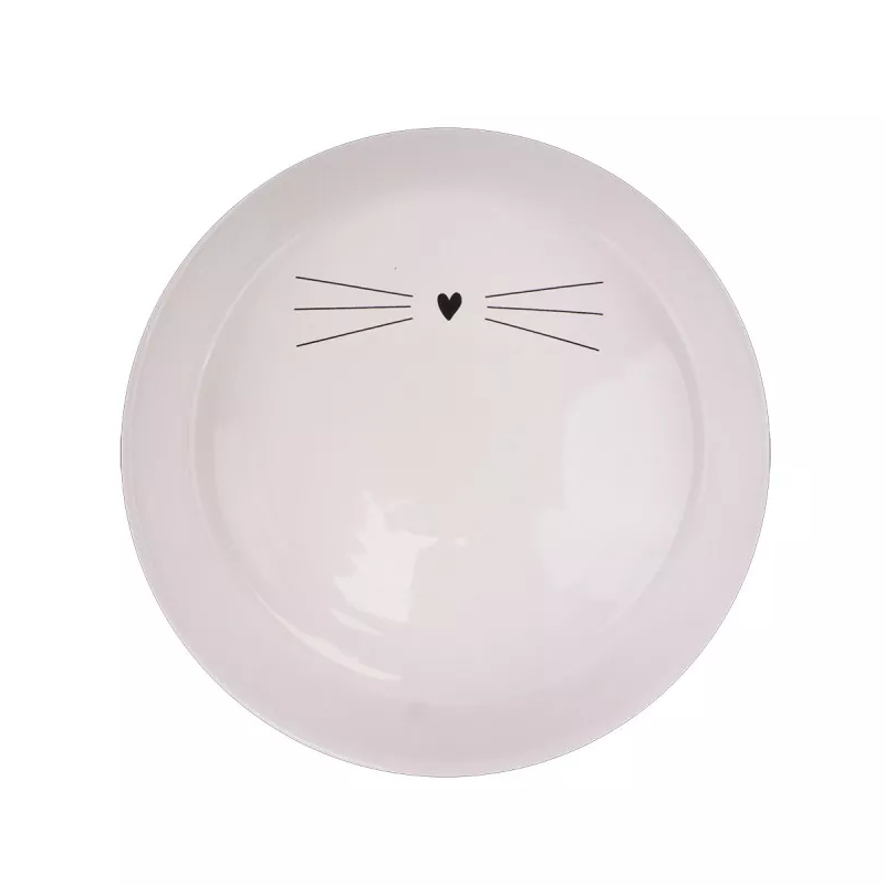 Hap keraminis baltas dubenėlis katėms, 215 ml