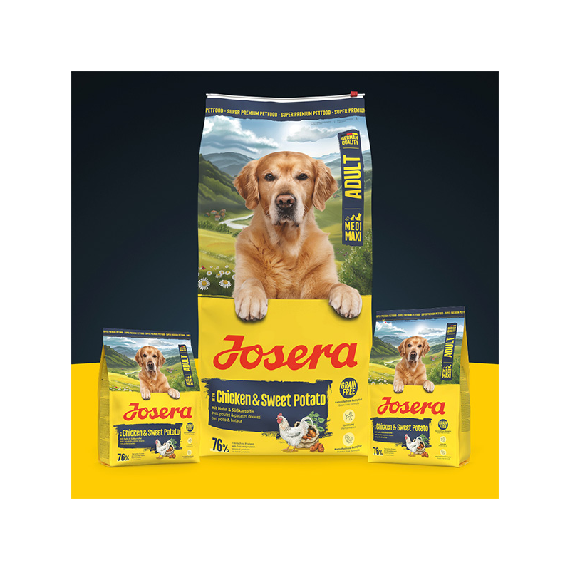 Josera Medi/Maxi Chicken&Sweet Potato sausas maistas šunims, 12,5 kg