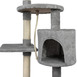Happet šviesiai pilka draskyklė katėms, 41x41x115 cm