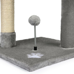 Happet šviesiai pilka draskyklė katėms, 41x41x115 cm