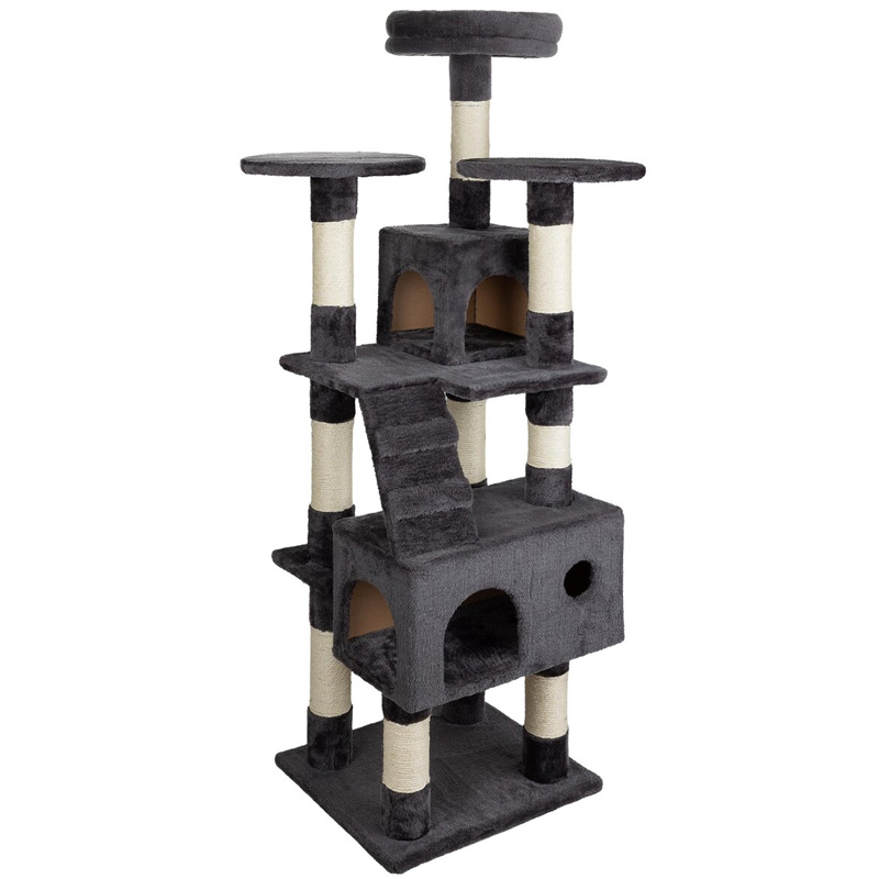 Happet tamsiai pilka draskyklė katėms, 40x35x140 m