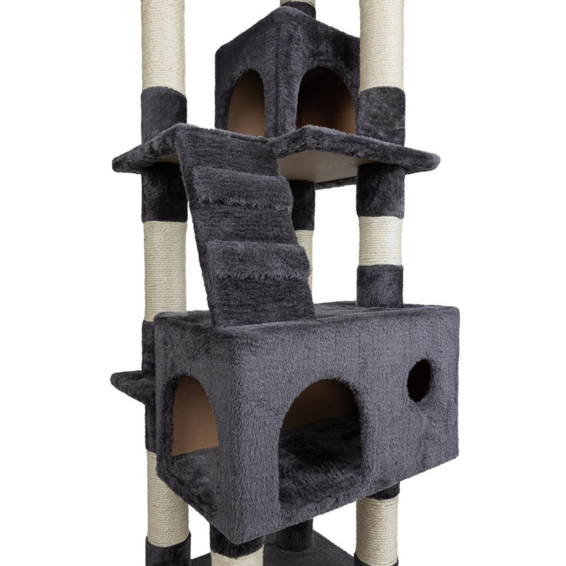 Happet tamsiai pilka draskyklė katėms, 40x35x140 m