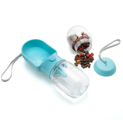 Happet kelioninė gertuvė šunims su skanėstų indeliu, 350 ml