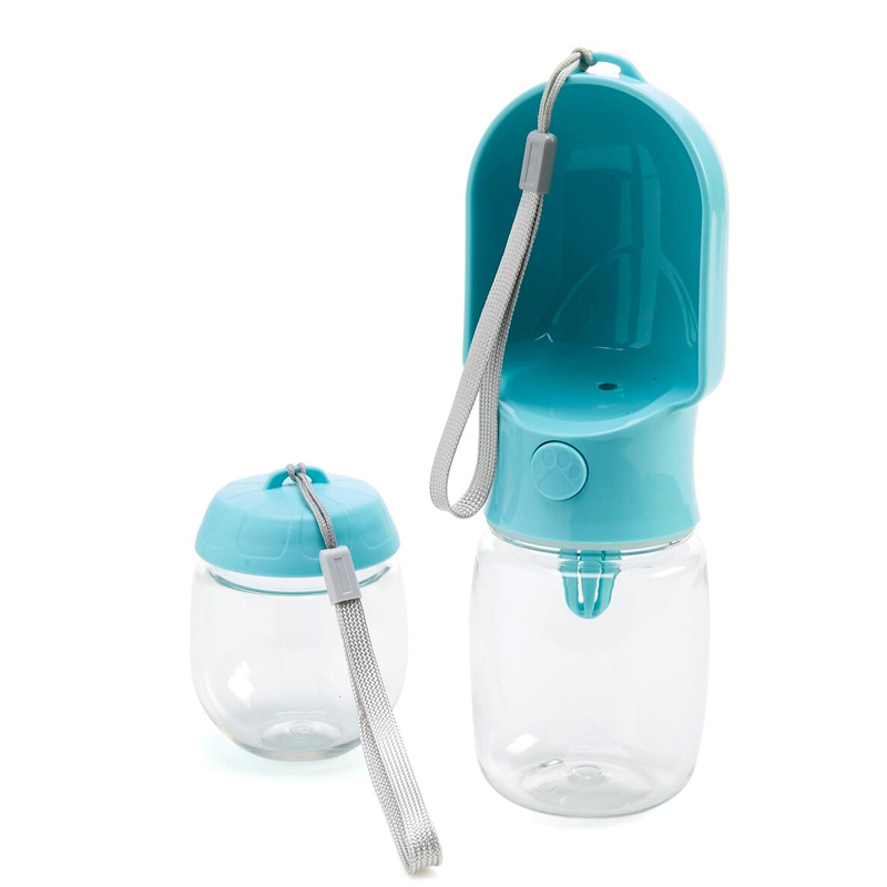 Happet kelioninė gertuvė šunims su skanėstų indeliu, 350 ml