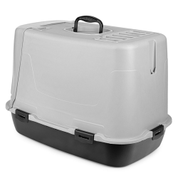 Happet pilkas, uždaras tualetas katėms, 60x55x42 cm