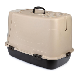 Happet kreminis, uždaras tualetas katėms, 60x55x42 cm