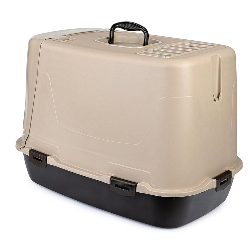 Happet kreminis, uždaras tualetas katėms, 60x55x42 cm