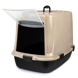 Happet kreminis, uždaras tualetas katėms, 60x55x42 cm