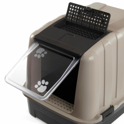 Happet rudas, uždaras tualetas katėms, 51,5x38x38 cm