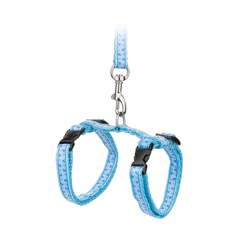 Happet mėlynas pavadėlis ir petnešos katėms