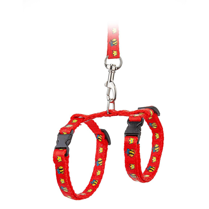 Happet raudonas pavadėlis ir petnešos katėms