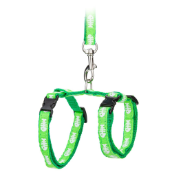 Happet žalias pavadėlis ir petnešos katėms