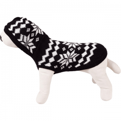 Happet juodas džemperis šunims, 30 cm