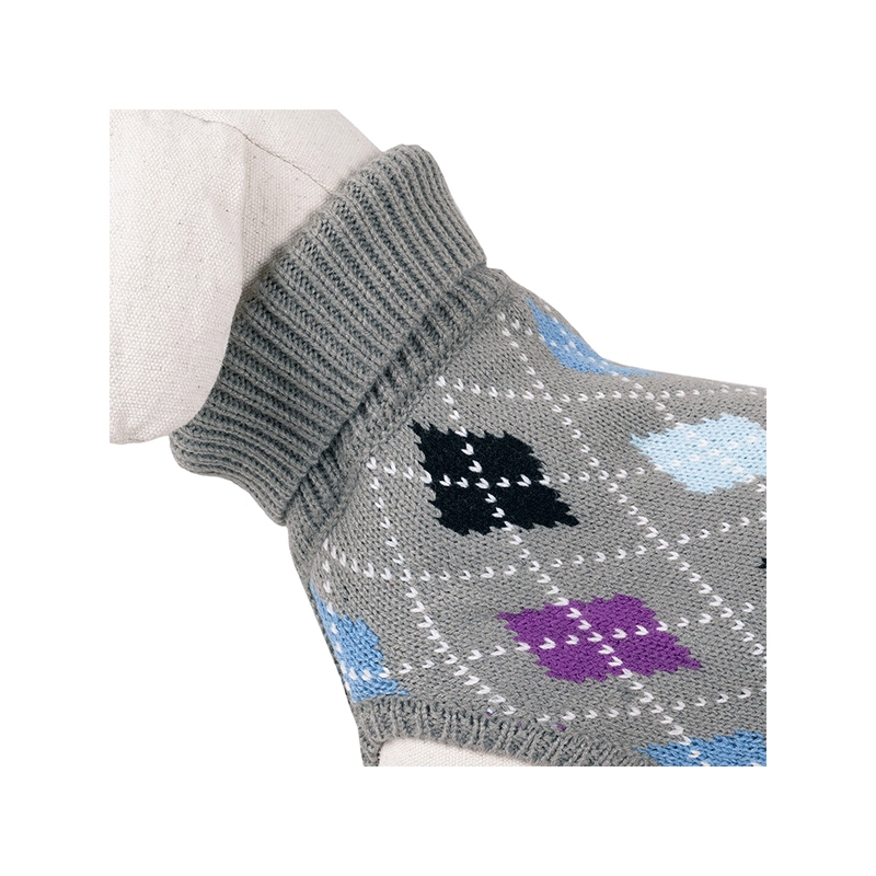 Happet pilkas megztinis šuniui, 30 cm