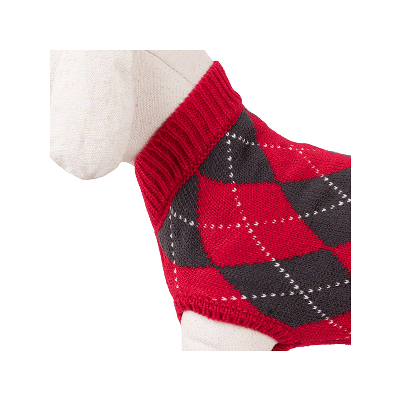 Happet raudonas megztinis šuniui, 25 cm