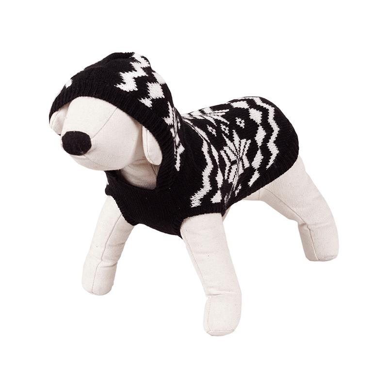 Happet juodas džemperis šunims, 25 cm