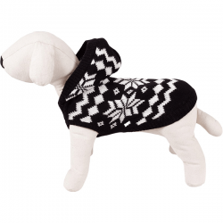 Happet juodas džemperis šunims, 25 cm