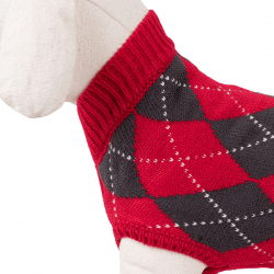 Happet raudonas megztinis šuniui, 35 cm