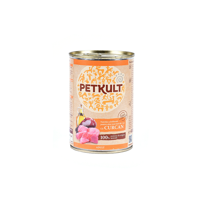 Petkult Adult konservai šunims su kalakutiena, 400 g