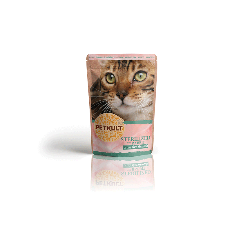 Petkult Sterilized konservai katėms su triušiena, 100 g
