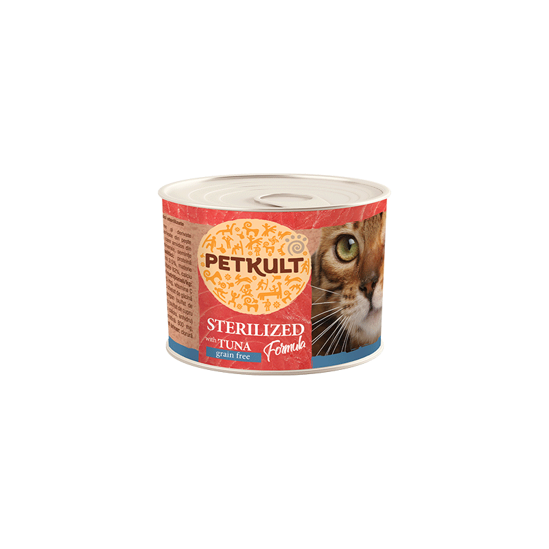 Petkult Sterilized konservai katėms su tunu, 185 g