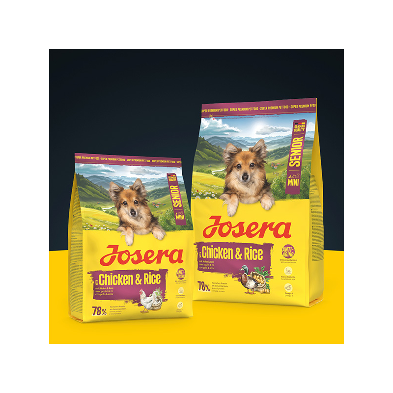 Josera Mini Senior Chicken&Rice sausas maistas šunims, 900 g