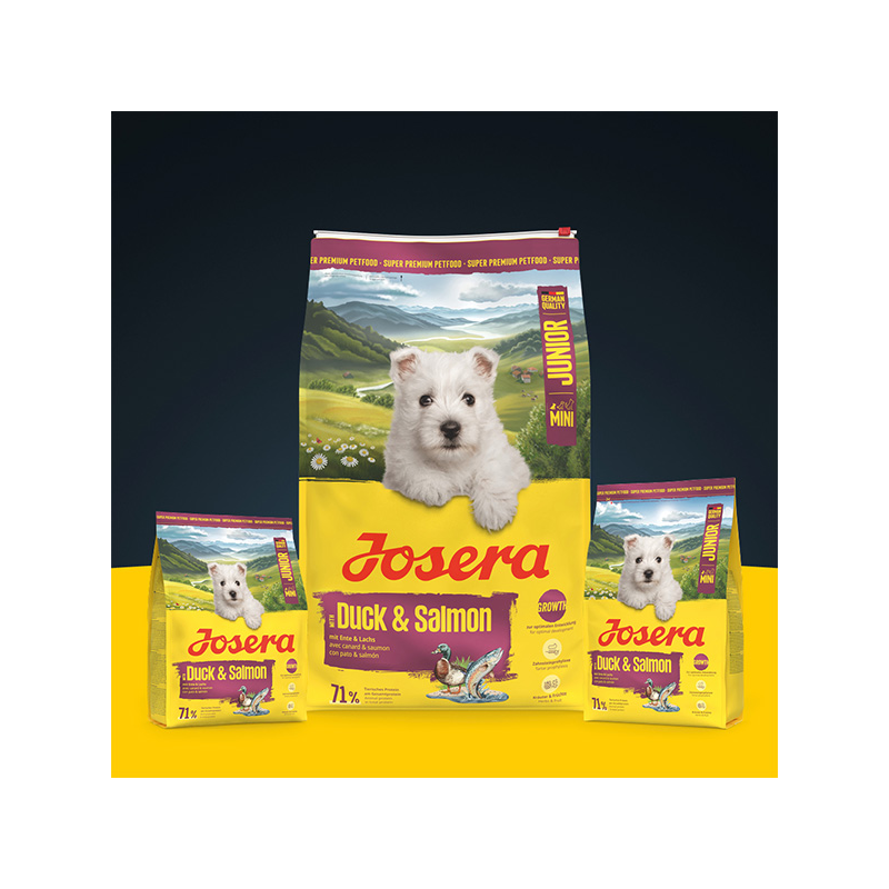 Josera Mini Junior Duck&Salmon sausas maistas šunims, 3 kg