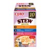 Ciao Stew troškinys su vištiena, tunu ir lašiša skanėstas katėms, 10x40 g