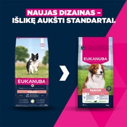 Eukanuba Life Care Senior S/M sausas pašaras senyviems šunims su ėriena ir ryžiais, 12 kg