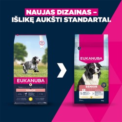 Eukanuba Life Care Senior M sausas pašaras senyviems šunims su vištiena, 15 kg