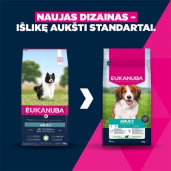 Eukanuba Life Care Adult S/M sausas pašaras šunims su ėriena ir ryžiais, 12 kg