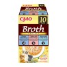 Ciao Broth vištienos sultinys su lašiša, tunu ir šukutėmis skanėstas katėms, 10x40 g