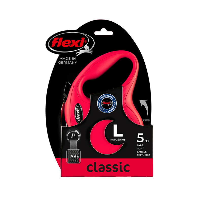 Flexi New Classic Tape juostinis pavadėlis šunims, L, 5 m