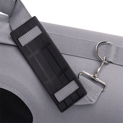 Nobleza pilkas kelioninis krepšys šunims ir katėms, 51x26x29 cm