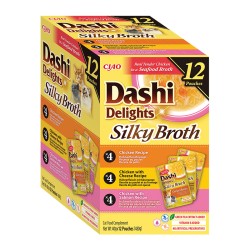 Ciao Dashi Delights šilkinis vištienos sultinys su sūriu ir lašiša, 12 vnt.