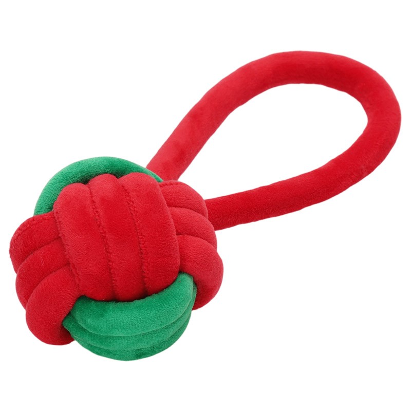 Nobleza kalėdinė virvė su kamuoliuku žaislas šunims, 24 cm