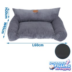 Nobleza pilka sofa šunims ir katėms, 60x45x20 cm
